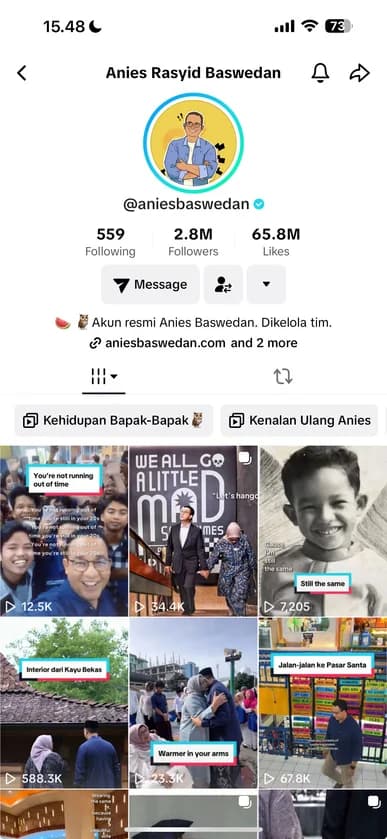 Anies Baswedan · TikTok growth